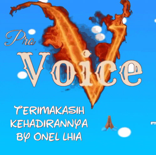 a poster that says pro voice with a map of fire on it