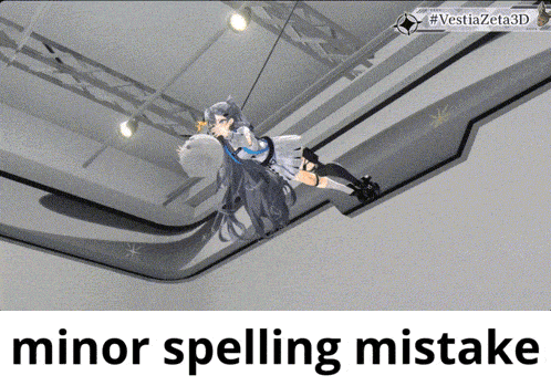 a poster that says minor spelling mistake with a picture of a girl