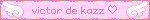 a pink background with the name victor de kazz written on it