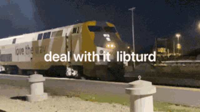 a train that says love the way deal with it lipturd
