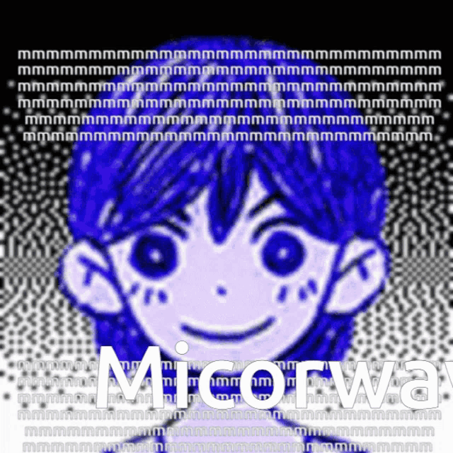 a picture of a boy with blue hair and the word mcorwa
