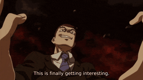 a man in a suit and tie is reaching for something