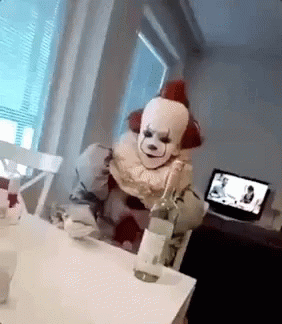 Pennywise Wine GIF - Pennywise Wine Fuck This GIFs
