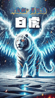 a picture of a white tiger with wings and the word tiger on it