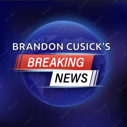 brandon cusick 's breaking news is displayed on a dark blue background