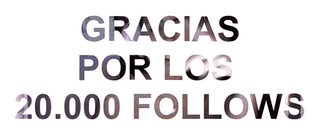 a sign that says gracias por los 20.000 follows on it