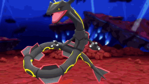 a black and yellow snake with a yellow tongue is standing on a red surface .