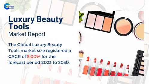 a luxury beauty tools market report is displayed