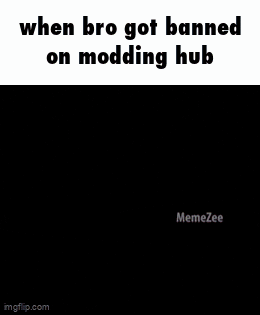 a spongebob meme that says when bro got banned on mobbing hub