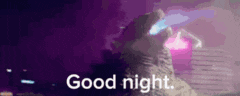 a purple background with the words `` good night '' written in white letters