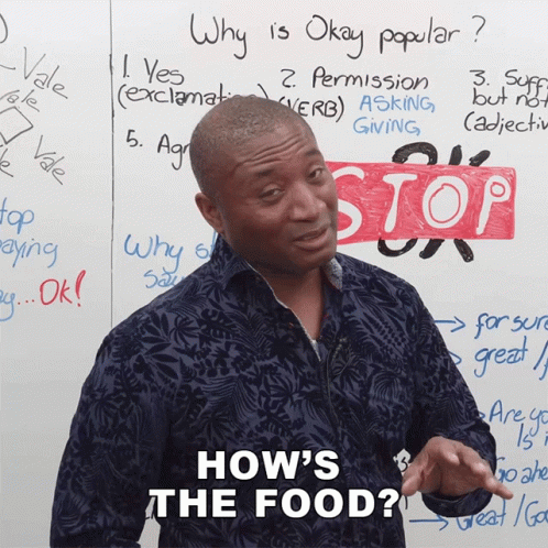 Hows The Food James GIF - Hows The Food James Engvid GIFs