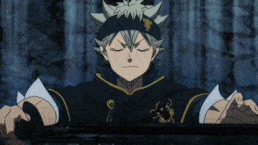 a cartoon character with a crown on his head is holding a black sword