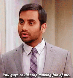 Please Stop GIF - Parks And Rec Aziz Ansari Tom Haverford GIFs