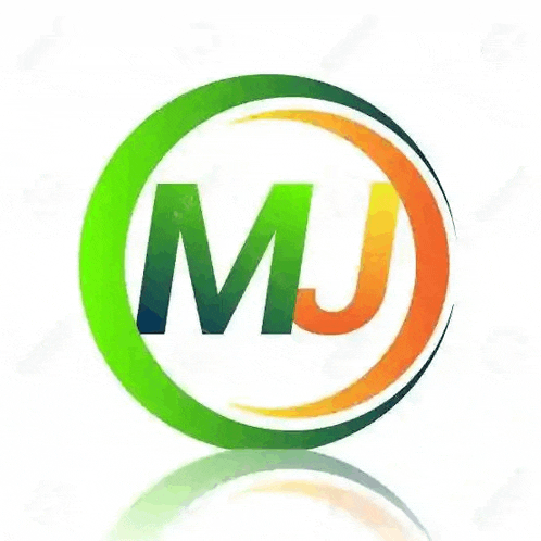 the letter m is in a circle with a reflection .