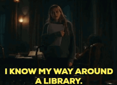 Diana Bishop Library GIF - Diana Bishop Library I Know My Way Around A Library GIFs