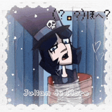 a picture of julian de flore with a top hat on