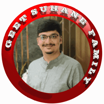 a picture of a man in a red circle that says " suhane family "