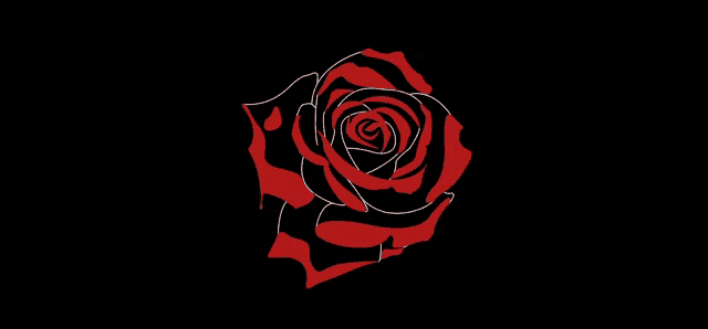 a logo for the rose gang with a red rose