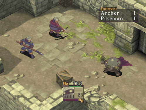 a screenshot of a video game shows an archer and pikeman