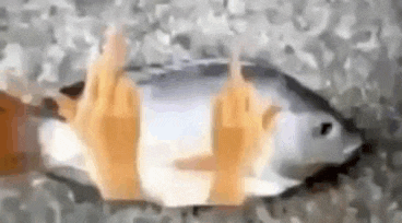 a fish with flames coming out of it 's mouth is laying on the ground .