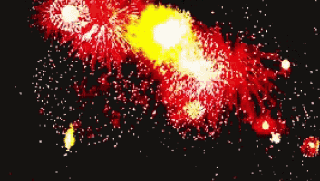 a bunch of fireworks are going off in the night sky