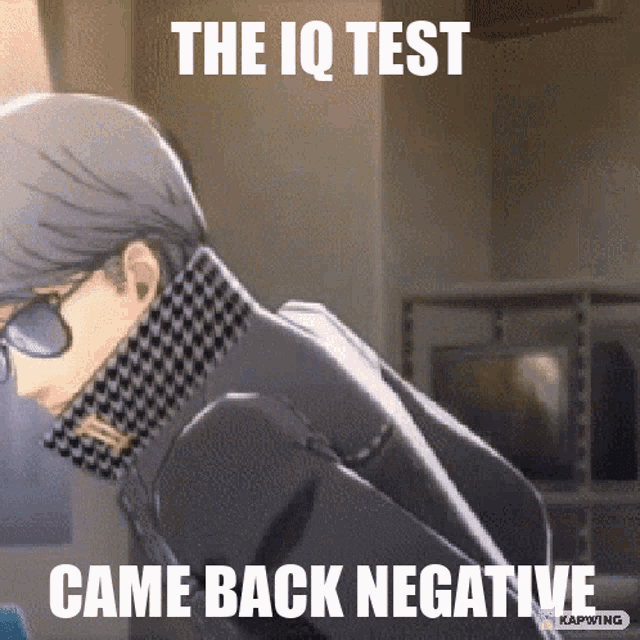 Persona4 Specialist GIF - Persona4 Specialist The Iq Test Came Back Negative GIFs