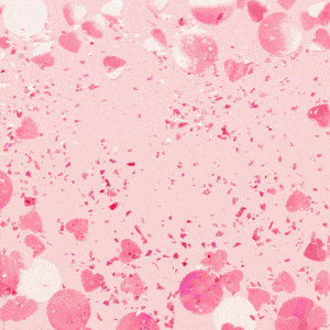 a picture of a woman in a pink frame with hearts