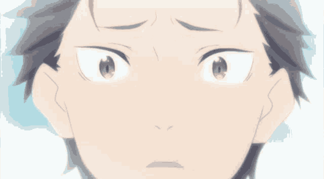 a close up of a person 's face with tears coming out of it