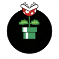 a piranha plant is sitting on top of a green pipe .