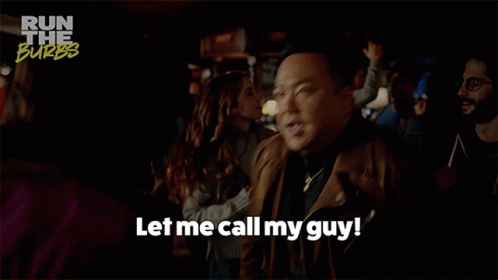Let Me Call My Guy Andrew Pham GIF - Let Me Call My Guy Andrew Pham Run The Burbs GIFs