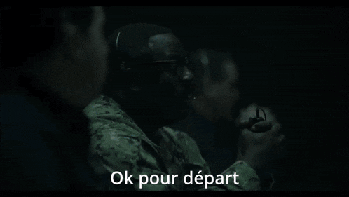 a dark room with the words moteur ok on the bottom right