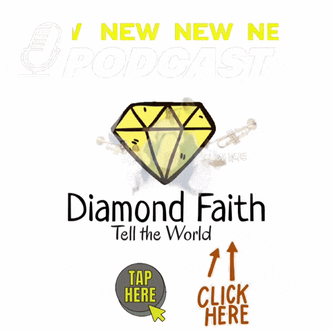 an ad for a new podcast called diamond faith