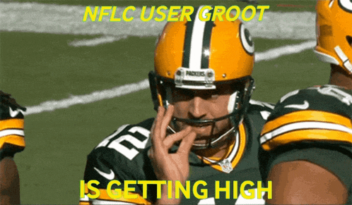 a green bay packers player is getting high