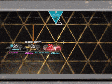 a screen with a triangle that says play space sp on it