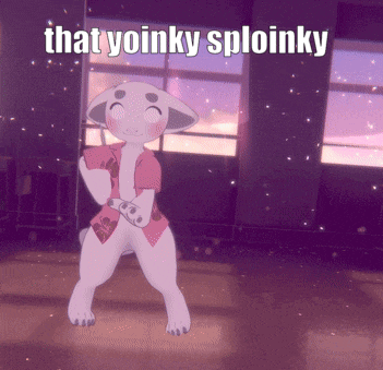 a picture of a cartoon character with the words that yoinky sploinky on the bottom