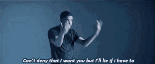 a man is dancing with the words can 't deny that i want you but