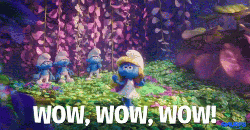 Wow, Wow, Wow! GIF - Smurfs The Lost Village Smurfs Movie Wow GIFs