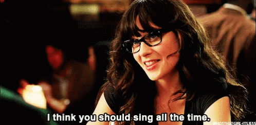 I Think You Should Sing All The Time GIF - New Girl Zooey Deschanel Jess GIFs