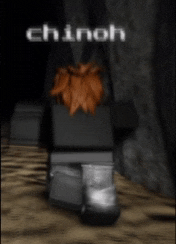 a video game character with the name chinoh written on it