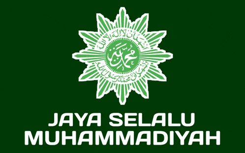 a green background with jaya selalu muhammadiyah on it