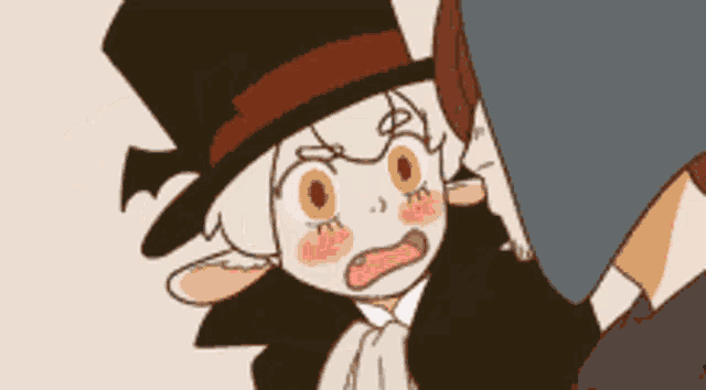 a cartoon character is wearing a top hat and a suit