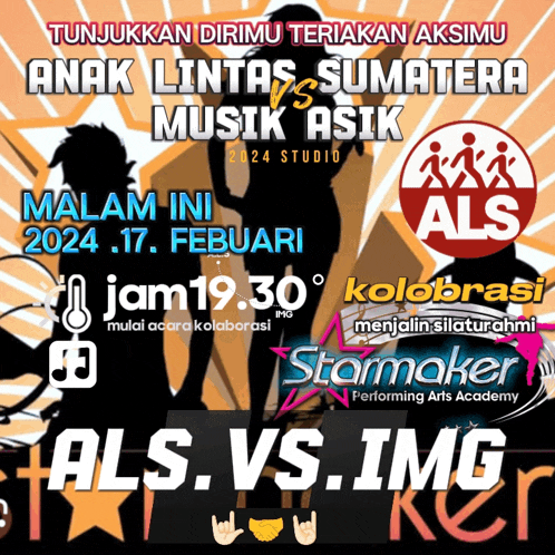 a poster that says anak lintas sumatera musik asik