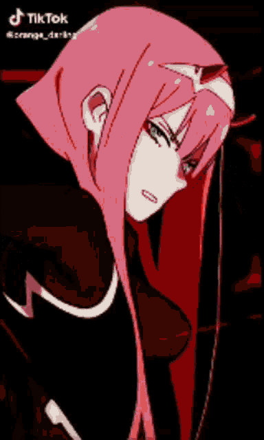 a lightning bolt in a pink sky with tik tok written on the bottom