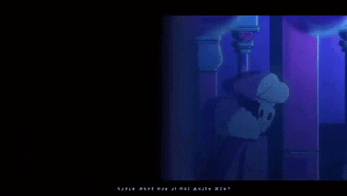 a cartoon of a man with a skull on his head standing in a room