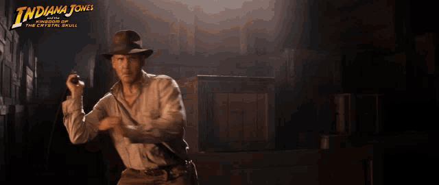 a movie poster for indiana jones the kingdom of crystal skull