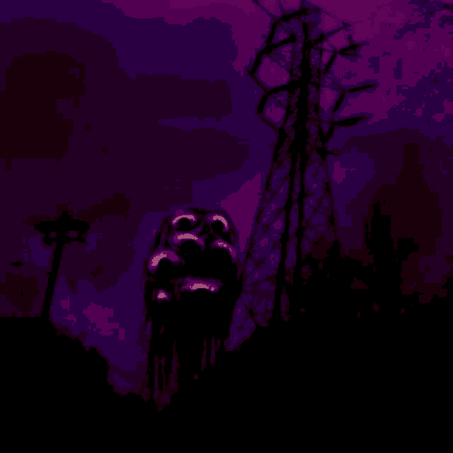 a drawing of a tower with a bunch of eyes