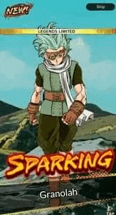 a man with green hair is standing on top of a rock in a video game .