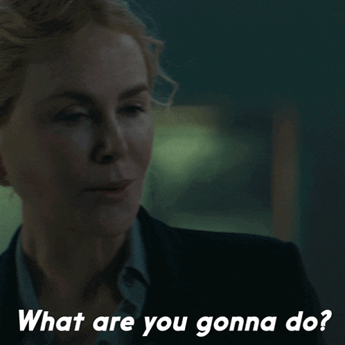 a close up of a woman 's face with the words what are you gonna do below her