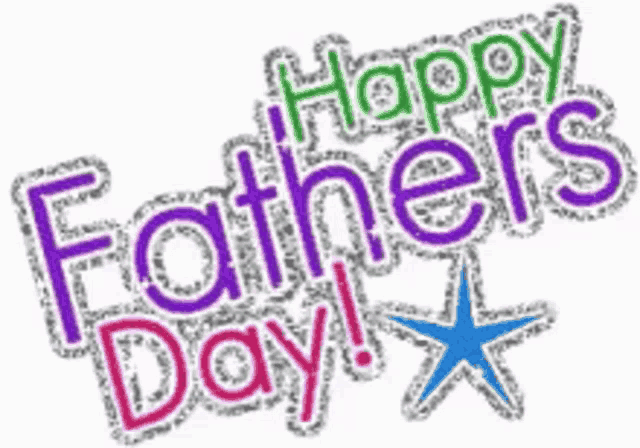 a greeting card for father 's day with a blue star