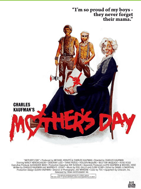 a poster for charles kaufman 's mother 's day shows a woman sitting in a chair